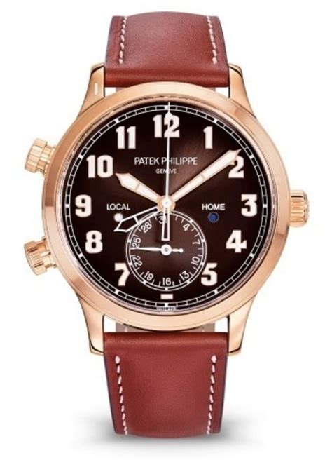 patek philippe 5524r-001 calatrava pilot travel time 18k rose gold|patek calatrava 5524r 001.